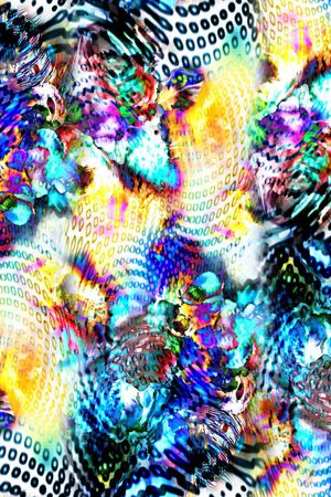 数码 几何  炫彩 花纹 印花花型图片