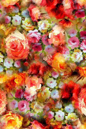 梦幻 数码 花型 花朵 鲜花 玫瑰 印花花型图片