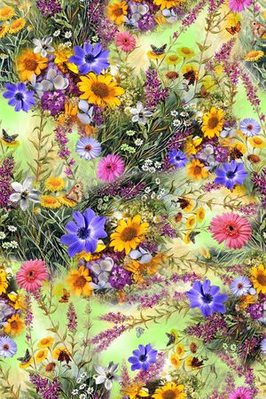 主题 城市 花卉 花朵 服装 数码 梦幻 印花花型图片