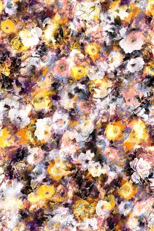 油画 水墨 水彩 朦胧 花卉 花朵 抽象印花花型图片