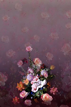 定位花 鲜花 花朵 花卉 服装 油画印花花型图片