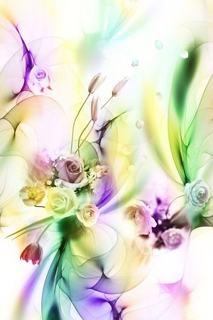 定位 花卉印花花型图片