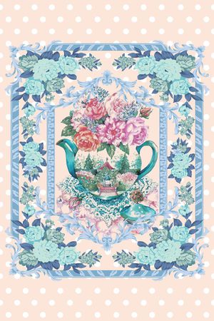 清新 淡雅 插画 复古 小清新印花花型图片