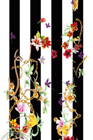 几何 条纹 花卉 混搭印花花型图片