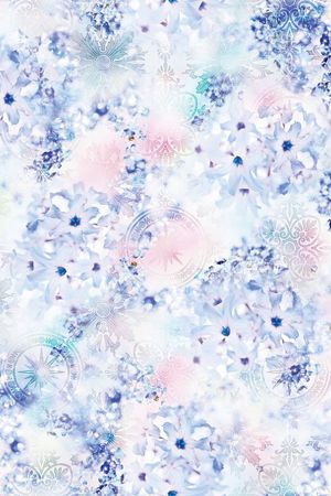 清新 淡雅 朦胧 花卉 青春 干净印花花型图片