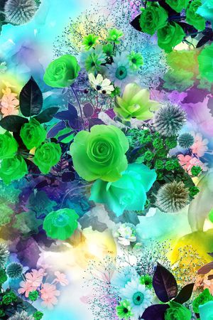 花卉印花花型图片