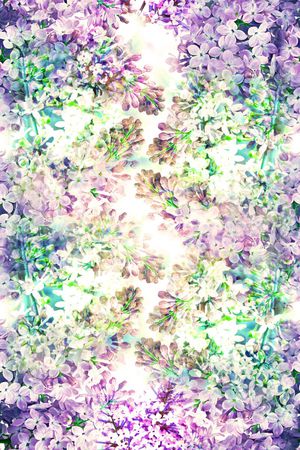 清新 淡雅 花卉 小清新 紫藤花印花花型图片