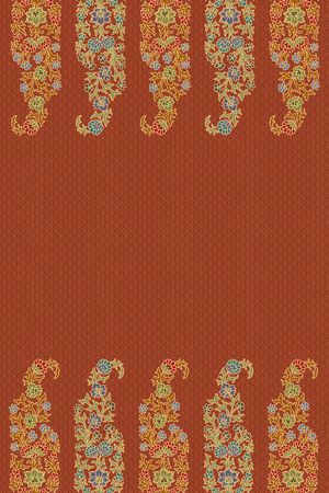 复古 欧式 传统花型 佩斯利 火腿纹 腰果印花花型图片