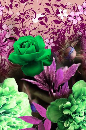 定位 写实 照片 花卉印花花型图片