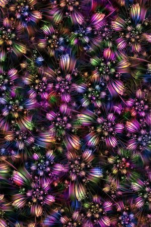 肌理 花卉 抽象 炫彩 神秘印花花型图片