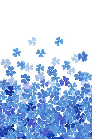 定位 花卉 过度 蓝色 清新 淡雅印花花型图片