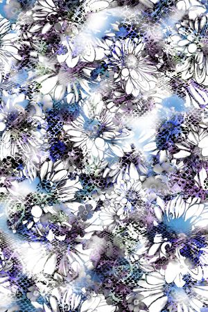 动物纹 蛇纹 花卉 花朵 印花花型图片