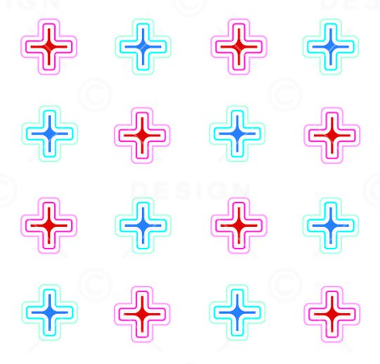 X-字母符号/Letter印花花型图片