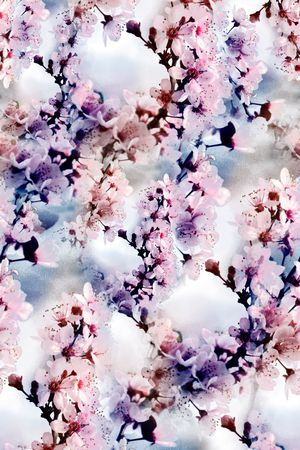 桃花印花花型图片