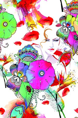 花卉印花花型图片