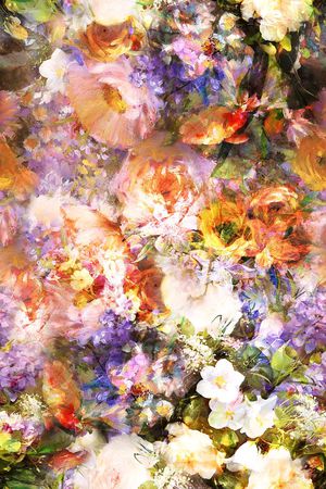花卉印花花型图片