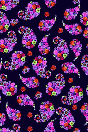 ♥红桃A〖花鸟天堂〗印花花型图片