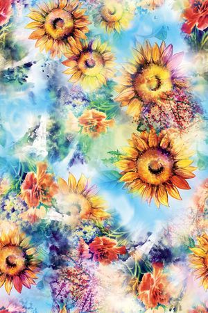 花卉印花花型图片