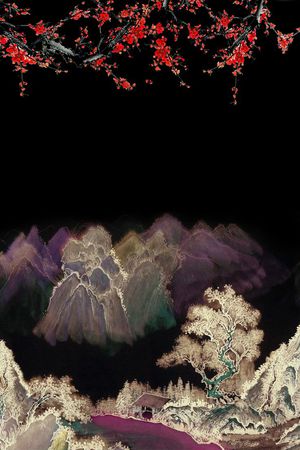 水墨、复古中国风类印花花型图片