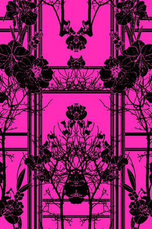 E-花卉几何/Flowers印花花型图片