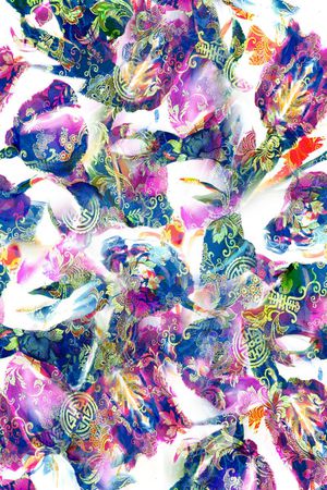 抽象印花花型图片