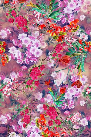 花卉印花花型图片