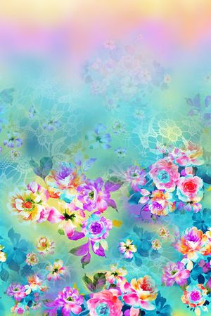 花卉印花花型图片
