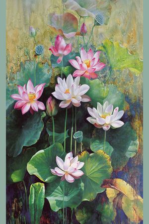 中国风印花花型图片