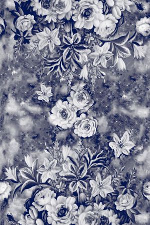 黑白印花花型图片