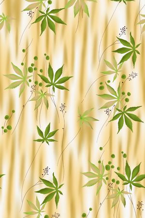树叶印花花型图片
