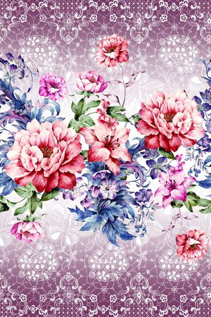 花卉印花花型图片