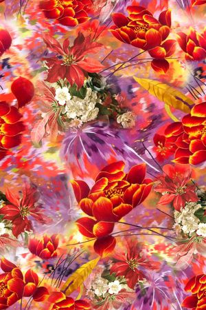 花卉印花花型图片