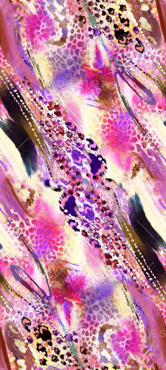 豹纹印花花型图片