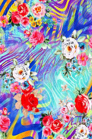 花卉印花花型图片