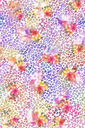 豹纹印花花型图片