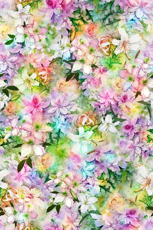 手绘印花花型图片