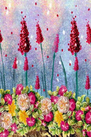 油画印花花型图片