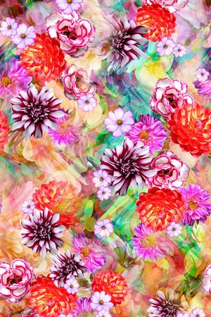 花卉印花花型图片