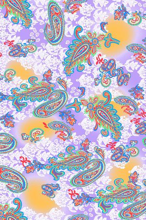 佩斯利涡旋纹印花花型图片