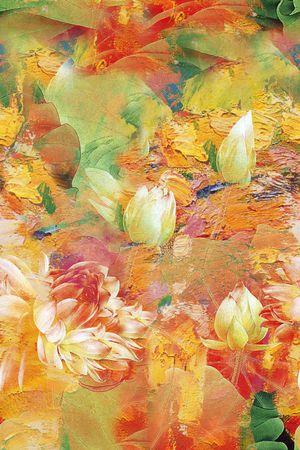 油画笔触印花花型图片