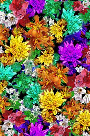 手绘印花花型图片