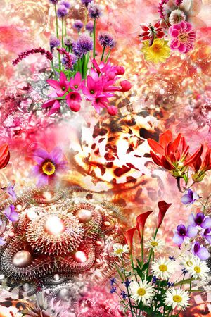 花卉印花花型图片