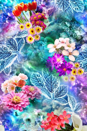 花卉印花花型图片