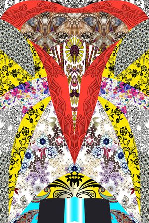 佩斯利涡旋纹印花花型图片