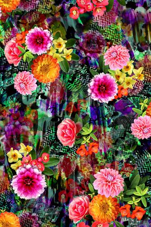 花卉印花花型图片