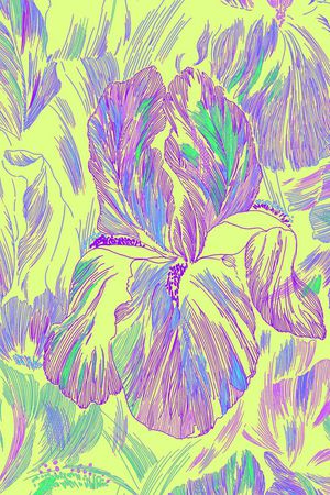 手绘水彩印花花型图片