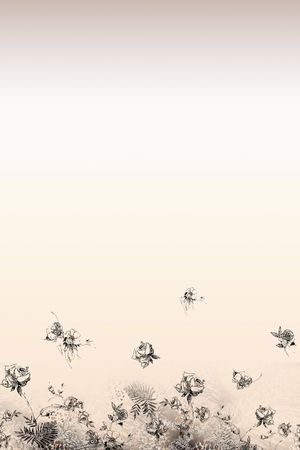 手绘水彩印花花型图片