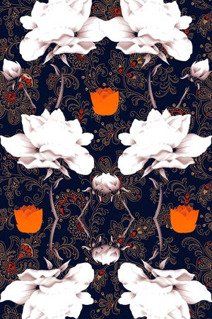 花卉印花花型图片