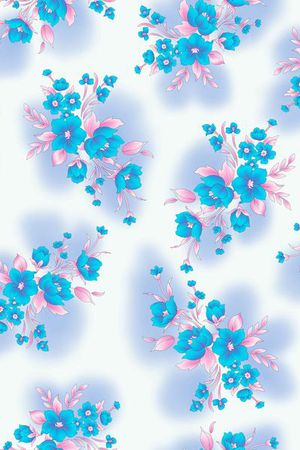 手绘水彩花卉印花花型图片