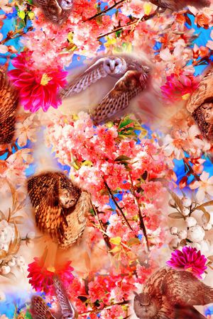 摄影写实花卉印花花型图片